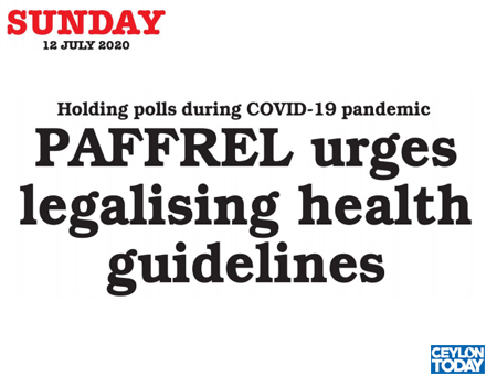 PAFFREL urges legalizing health guideline